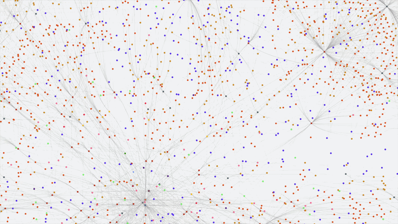 Animated preview of a knowledge graph representation of the Hamburg HafenCity CityGML dataset